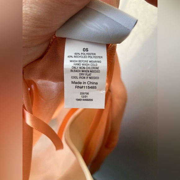 Sonoma Kohl’s Ombré Sheer Orange Belted Kimono, Recycled Polyester Blend! - Picture 11 of 11